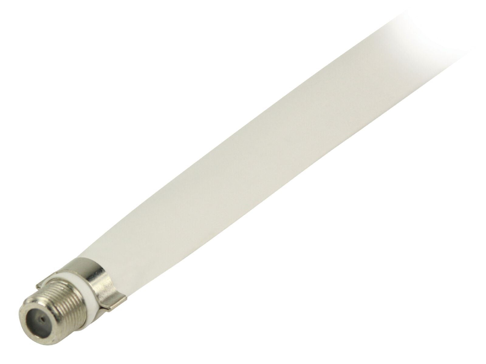 Nedis Thru-Window Satellite & Antenna Cable F Female to F Female | Nickel Plated | 75 Ohm | Single Shielded | 0.20 m | Flat | PVC | White
