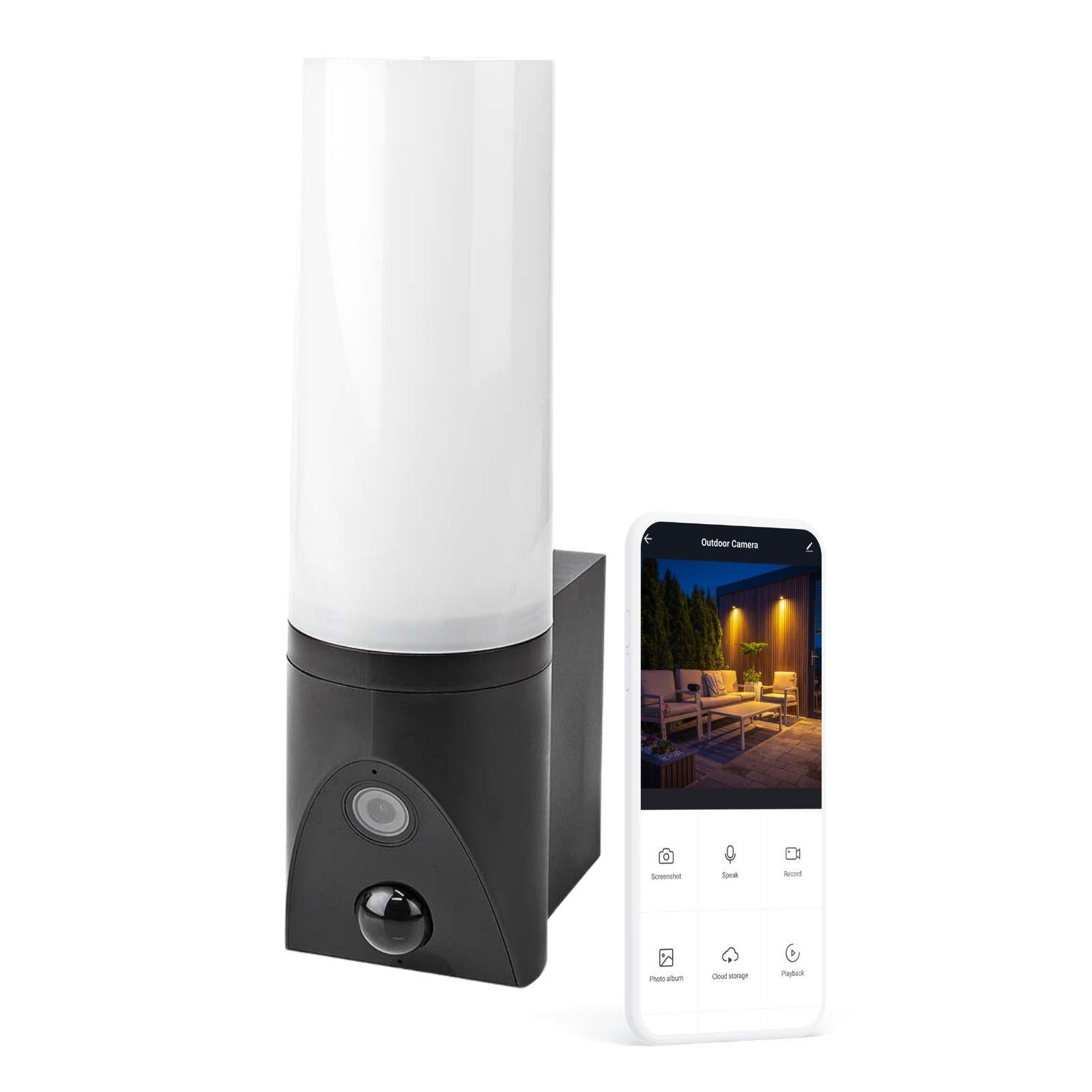 Nedis SmartLife Outdoor Camera Floodlight Security with PIR Motion Sensor, Alarm, Night Vision and 2-Way Audio