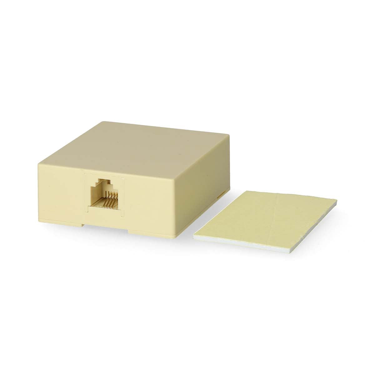 Nedis Telecom Wall Box | Connector type: RJ11 | RJ11 Female | RJ11 Female | Straight | PVC | Ivory | Box