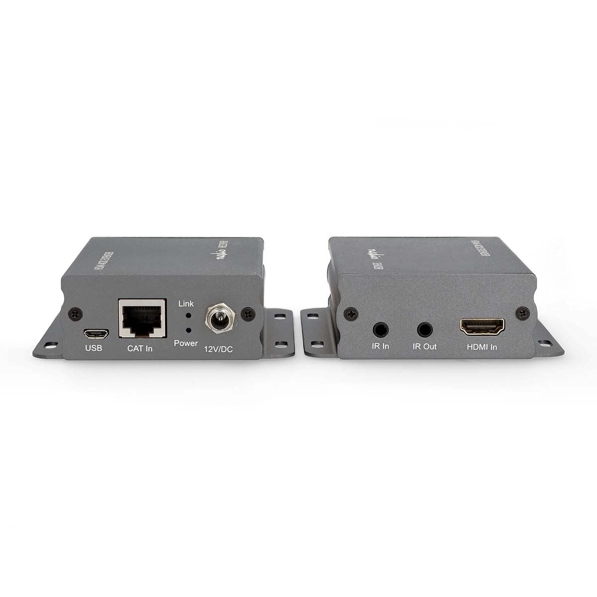Nedis HDMI™ Extender | Over Cat6 | up to 50.0 m | 4K@30Hz | 10.2 Gbps | IR Return function | Metal | Anthracite