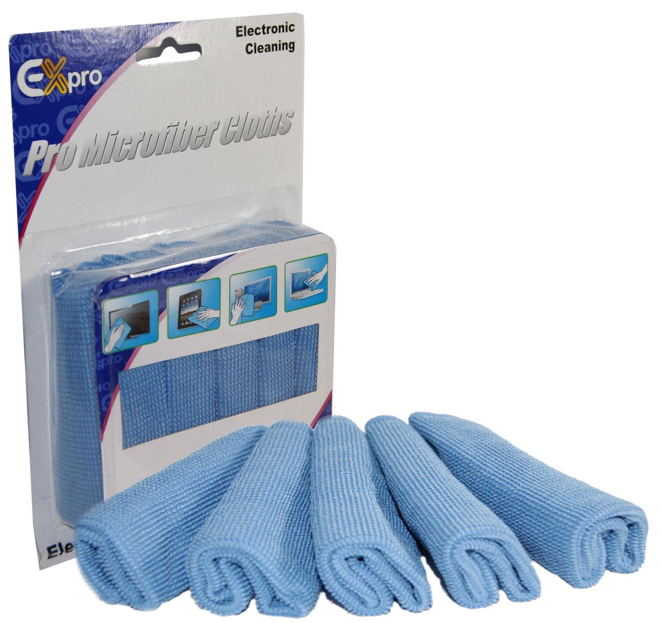 Ex-Pro Electronic Device  Microfibre Cleaning Cloths - Pack of 5