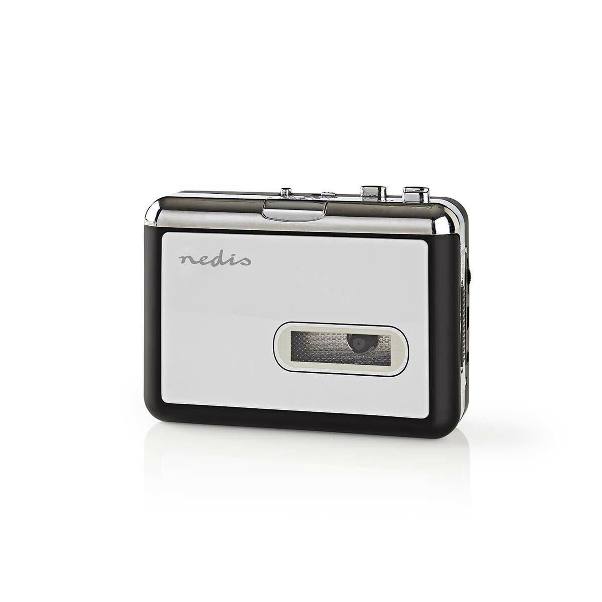 Nedis USB Audio Cassette to MP3 Converter Portable DC & Battery Powered with 3.5mm, Software & Cable