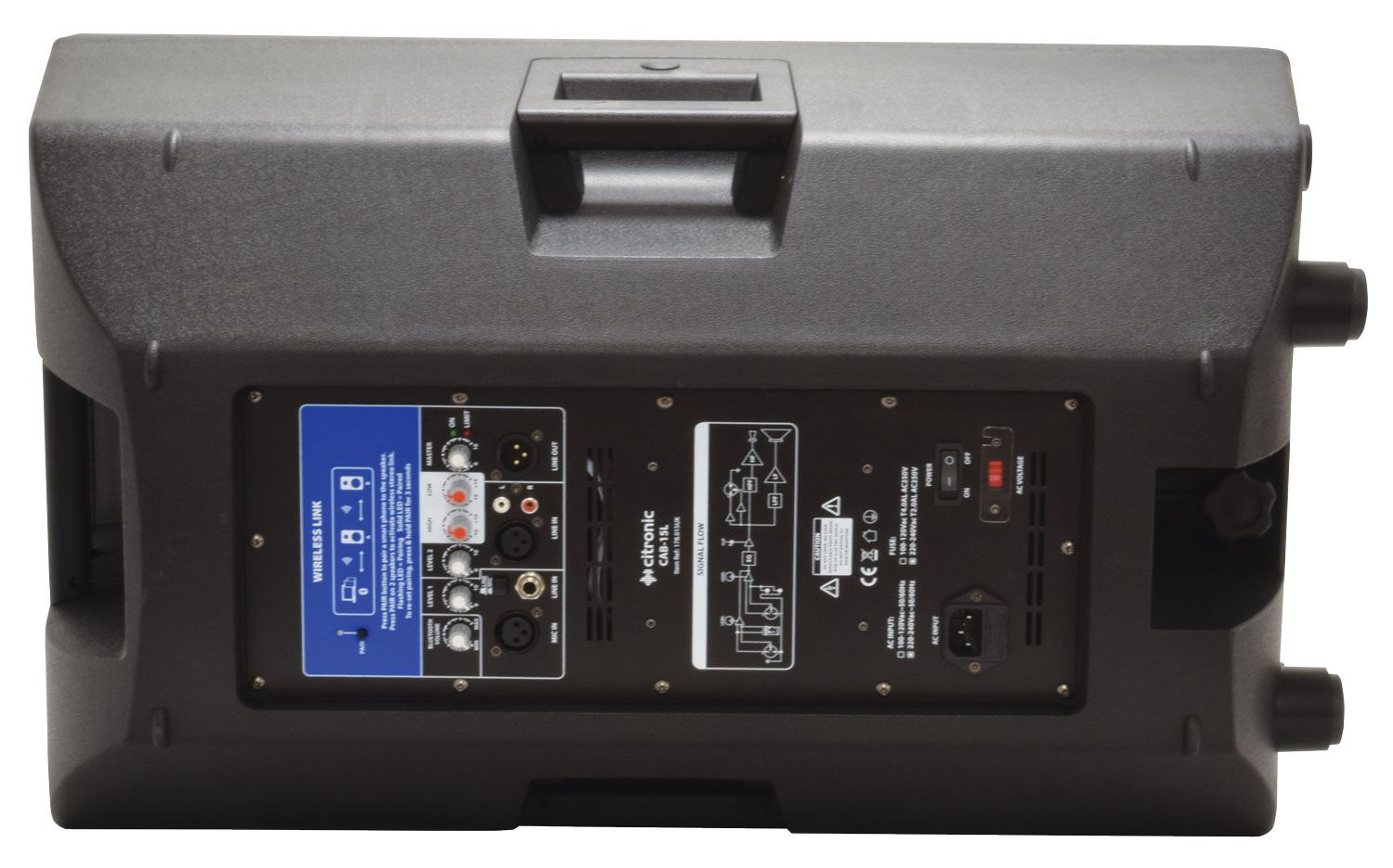 Citronic CAB-15L Full Range Passive Speaker Cabinet with Bluetooth  350W RMS