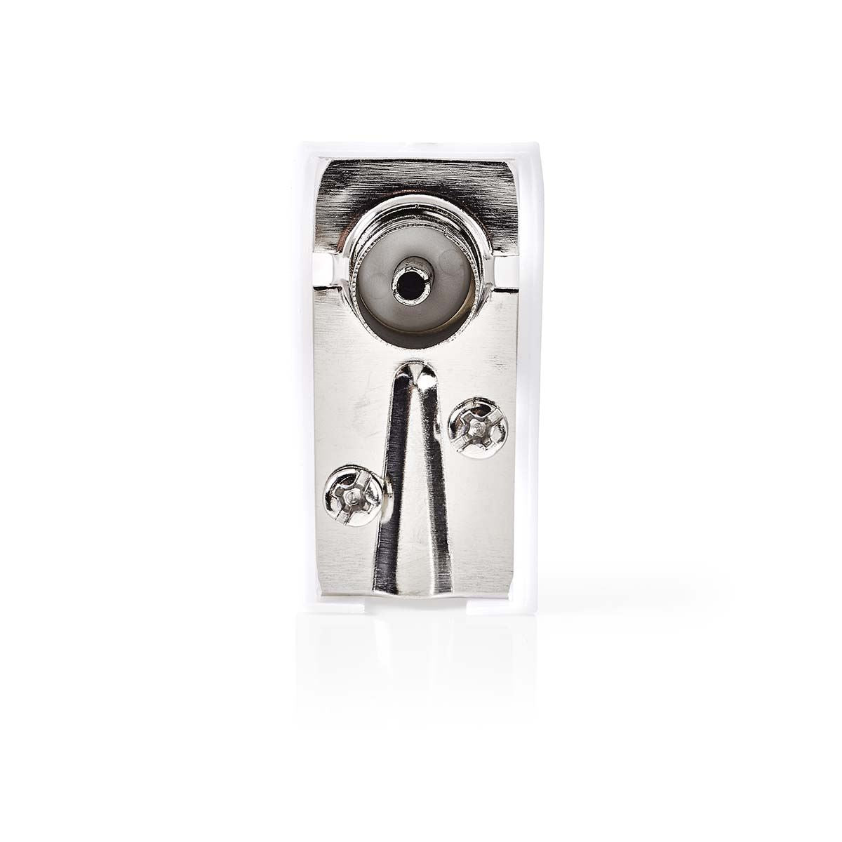 Nedis IEC (Coax) Connector | Angled | Female | Nickel Plated | 75 Ohm | Screw | Cable input diameter: 7.0 mm | Metal / PVC | White | 2 pcs