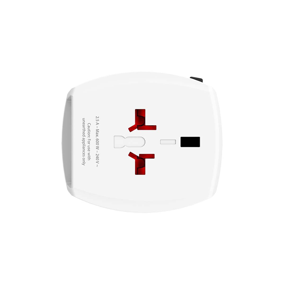 Skross Travel Adapter MUV USB (2xA) Compact 2-pole world travel adapter with 2 integrated USB ports