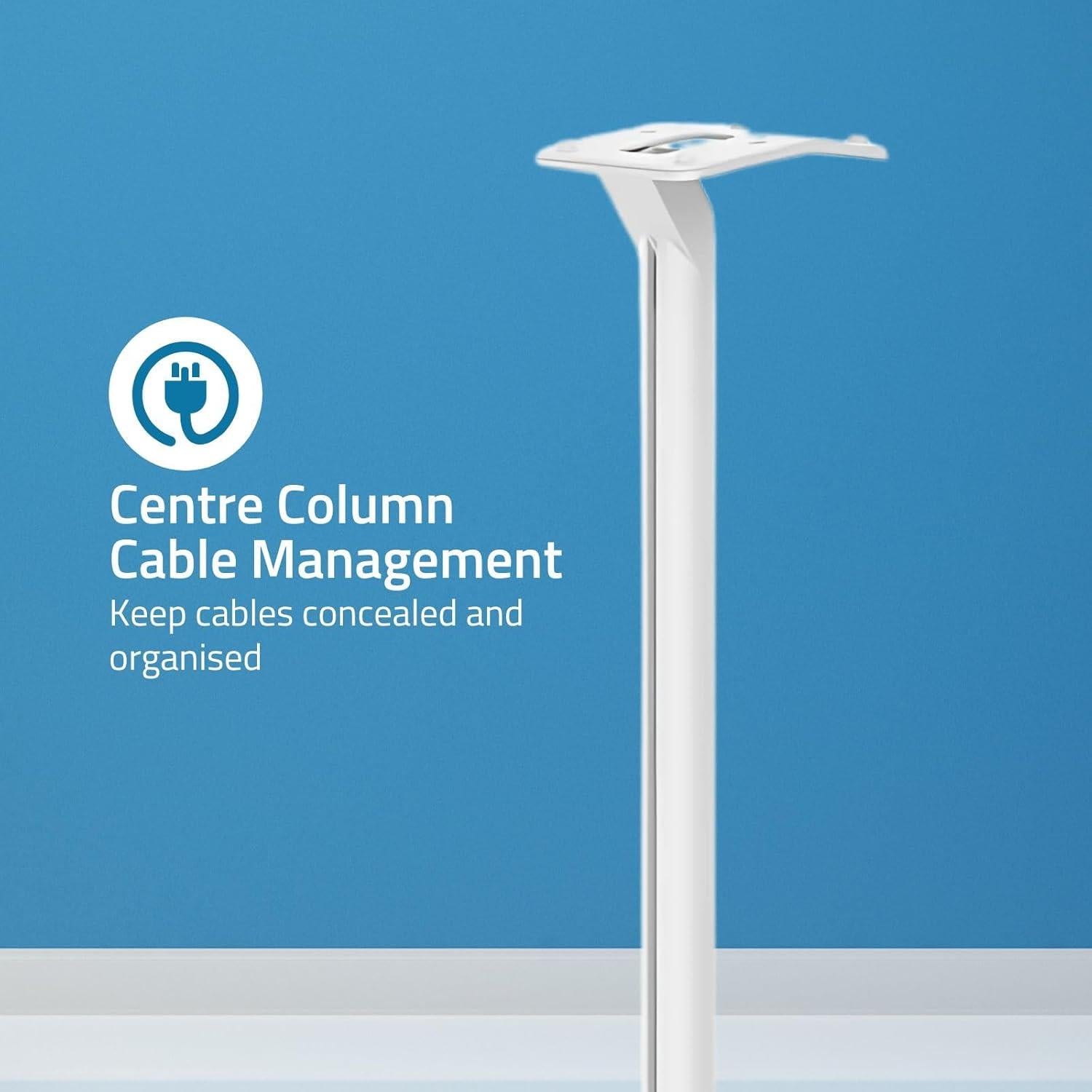 Nedis Speaker Stand Mount for Sonos Era 300, Fixed Height, Max. Capacity 5kg (Single Stand) - White