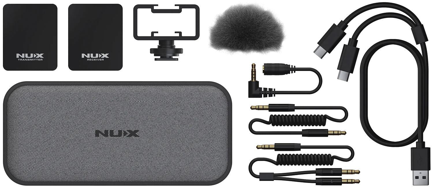 NUX B-10 Vlog 2.4GHz Wireless Microphone System for DSLR / Camcorders