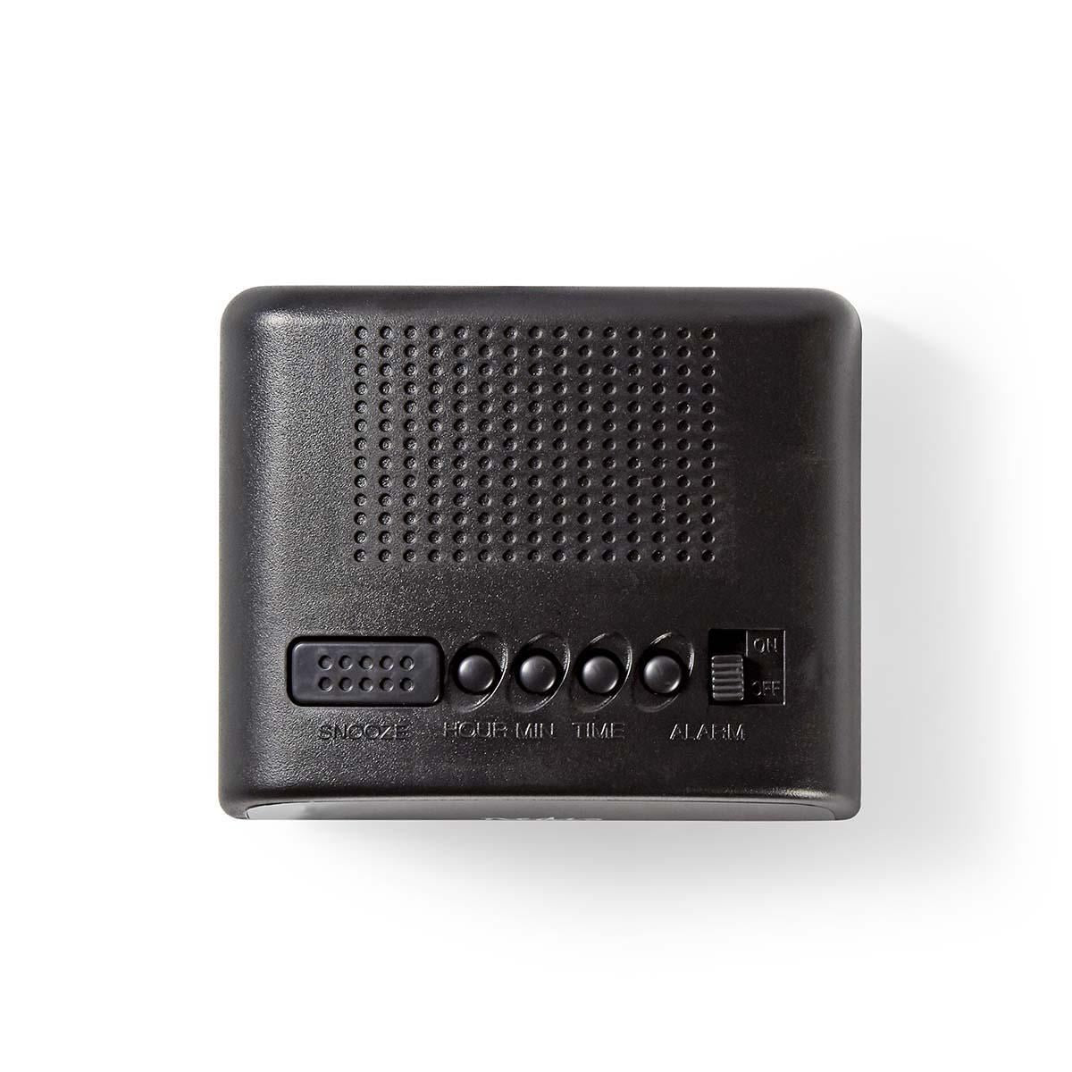 Nedis Digital Desk Alarm Clock | LED | Snooze function | Black