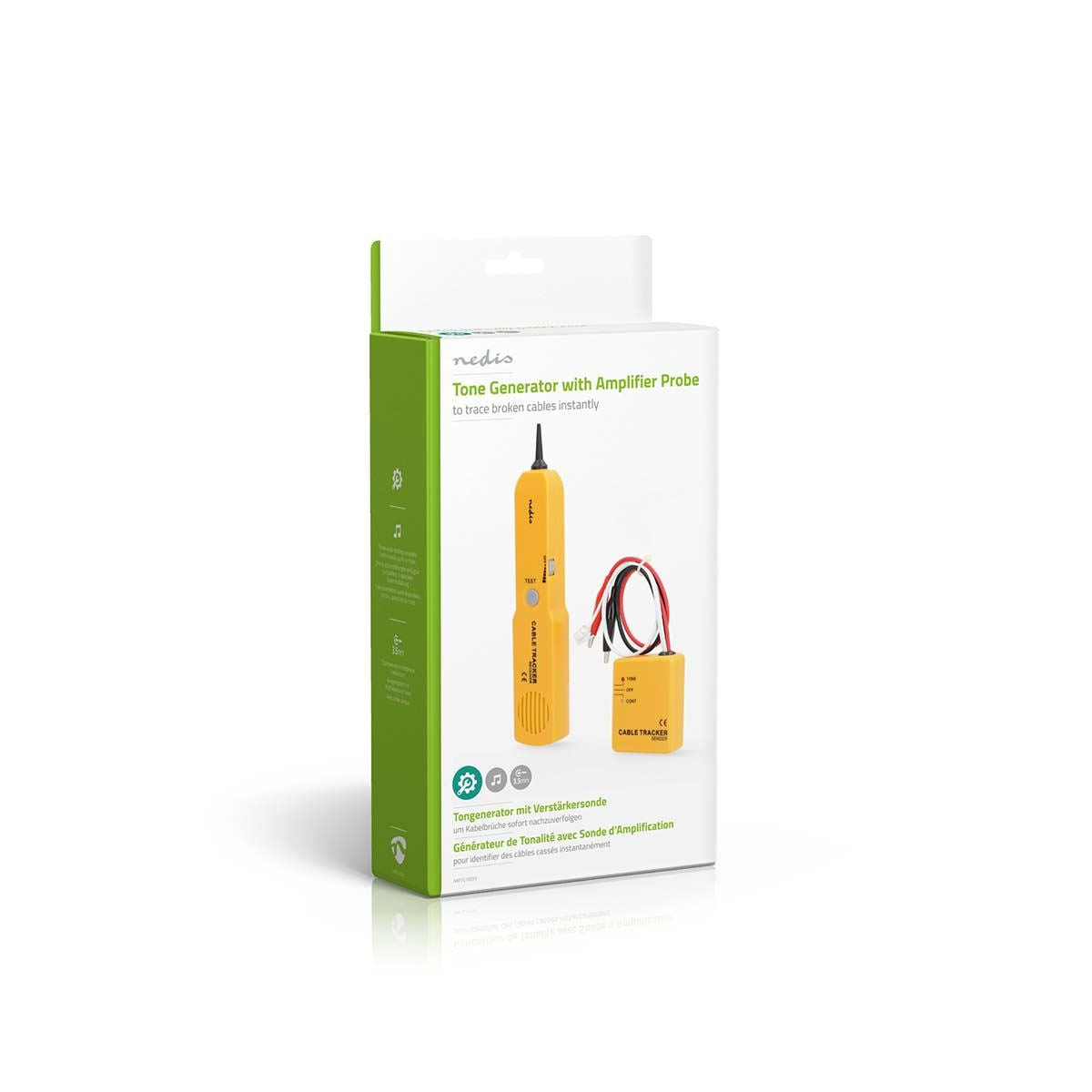 Nedis PC and Multimedia cable tester | Tone generator | LED indicator | Headphone connection | Battery Powered