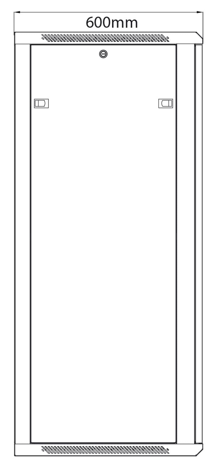 Adastra 19" Rack Cabinet with Glass Door 28U x 600mm Deep