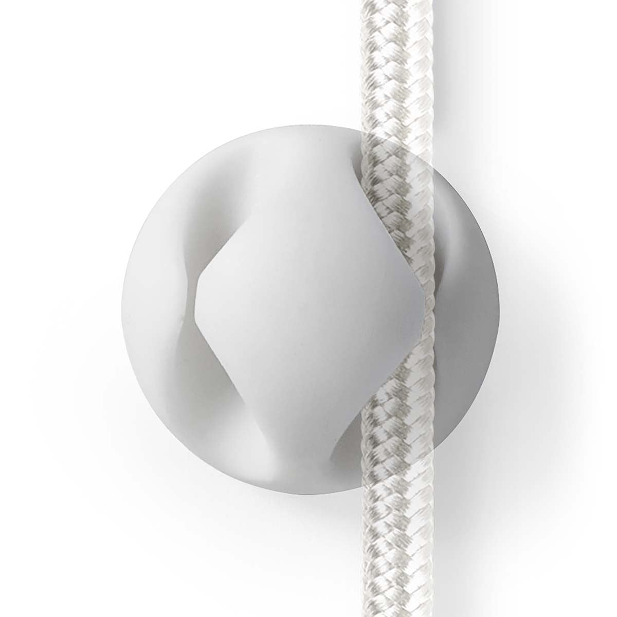 Nedis Cable Management | Cable Clip | Click and Go | 6 pcs | Number of slots: 2 Slots | Maximum cable thickness: 5.3 mm | TPE | White