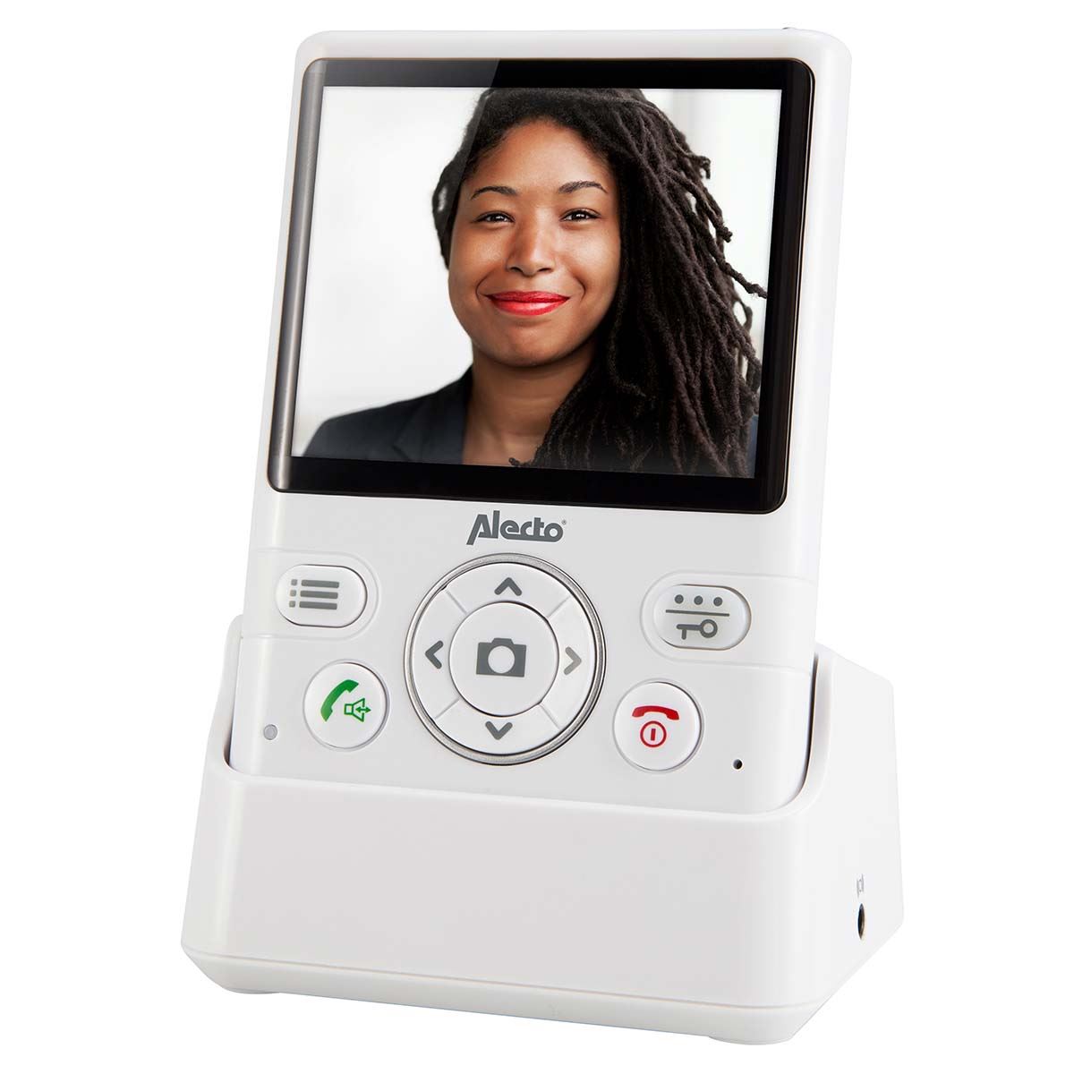 Alecto ADI-250 Door Video Intercom Camera with Portable 3.5" inch Color Display Wireless Door Entry unit - White