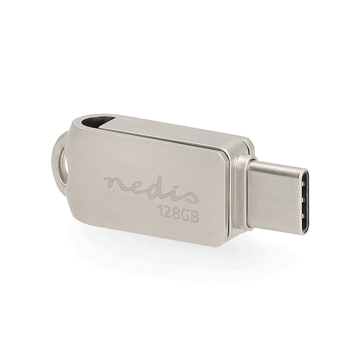 Nedis Flash Drive | 128 GB | USB-A / USB-C™ | Read speed: 110 MB/s | Write speed: 30 MB/s