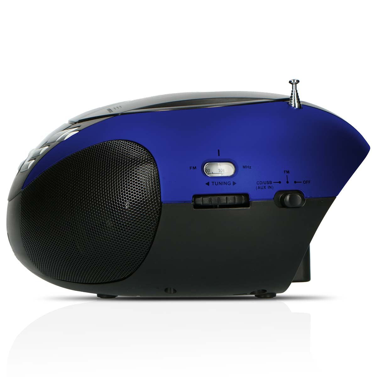 Lenco Portable FM Radio CD and USB player Blue