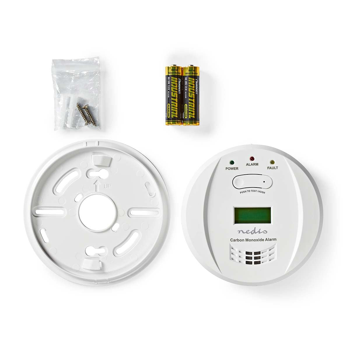 Nedis Carbon Monoxide Alarm | Battery Powered | Battery life up to: 5 year | With pause button | With test button | 85 dB | White