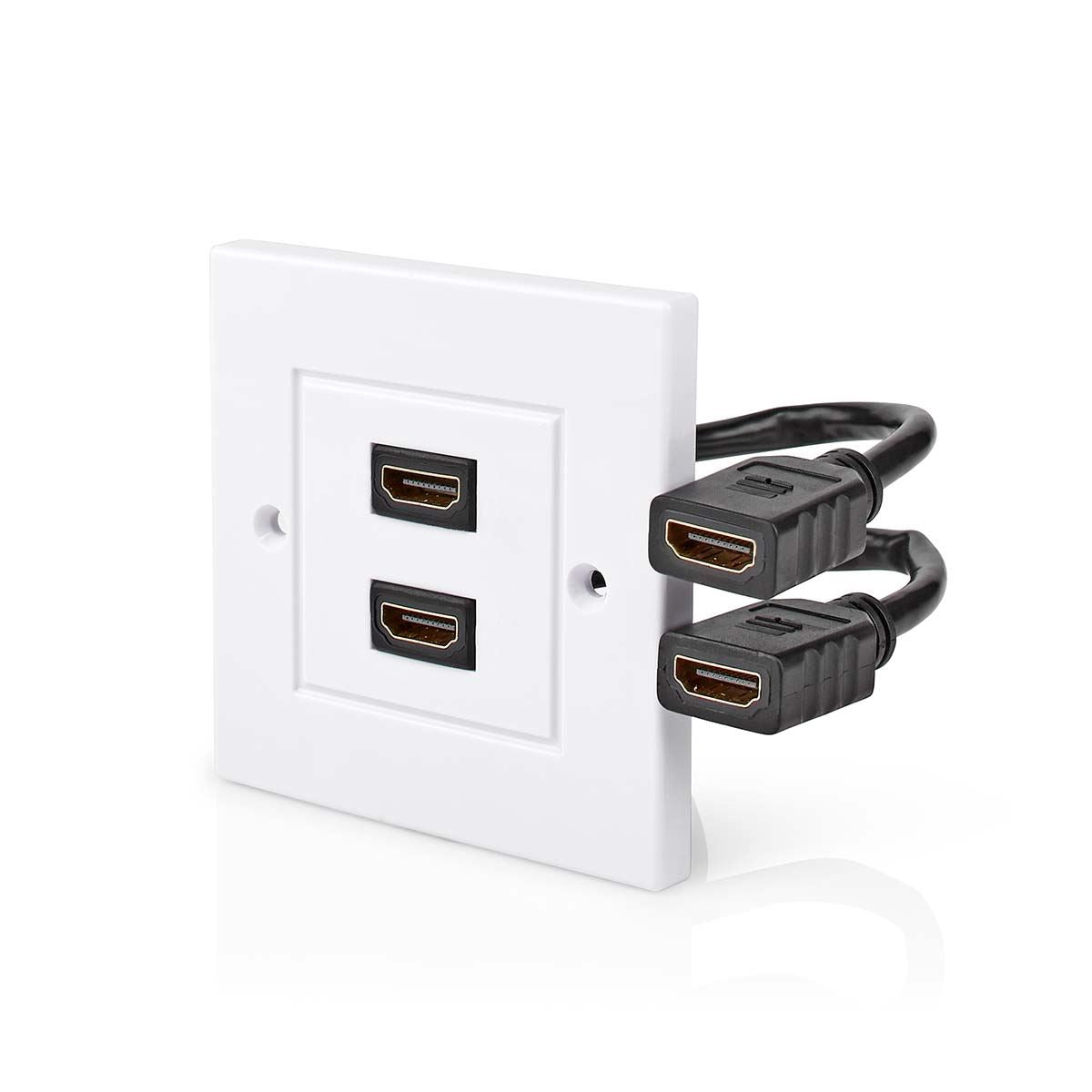 Hdm Box Nedis HDMI™ Wall Box | 2x HDMI™ Female | 4K@60Hz | HDMI™ Output | Blac