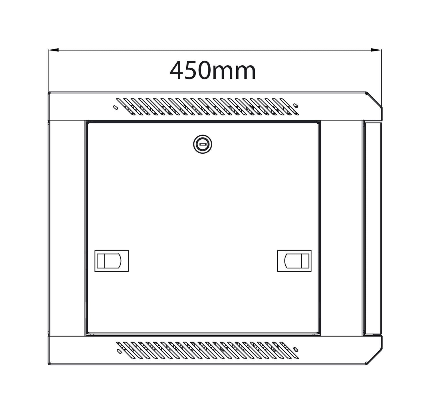 Adastra 19" Rack Cabinet with Glass Door 6U x 450mm Deep