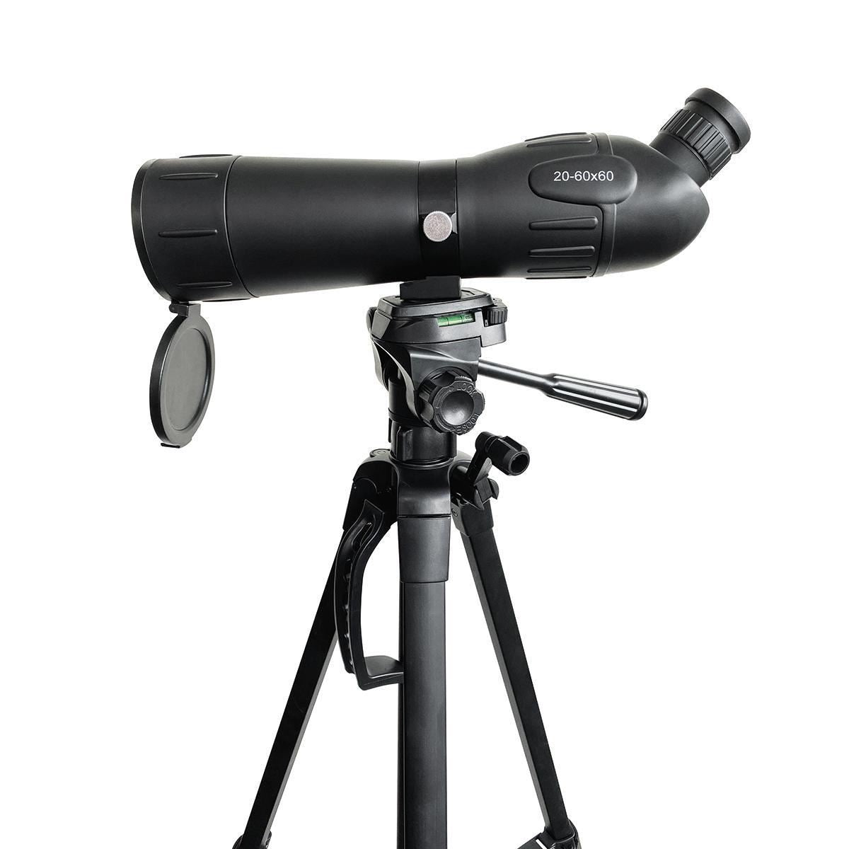 Nedis Spotting Scope | Magnification range: 20-60 | Objective lens diameter: 60 mm | Field of view: 38 m | Dioptric correction | Travel bag included | Black