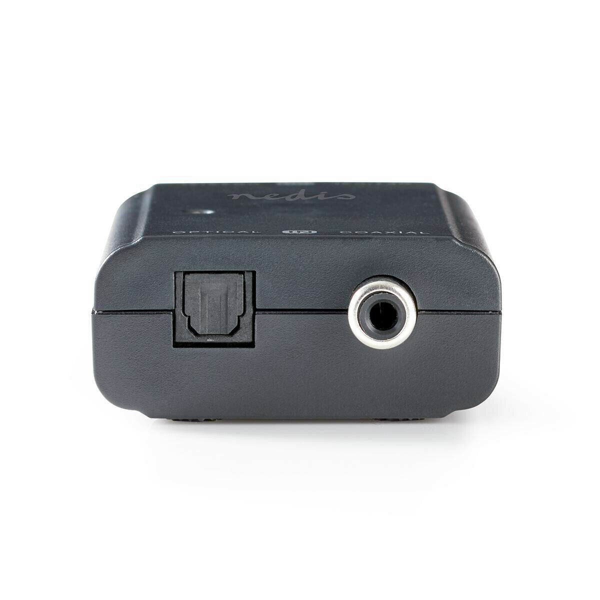 Nedis DAC Digital Audio Converter RCA S/PDIF Optical 2-Way Bi-Direction Converter Adapter