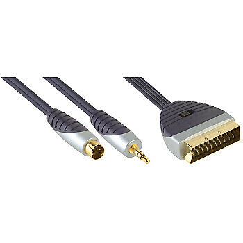 Bandridge 10m Premium Multimedia S-Video Cable / 3.5mm Composite to Scart Connection
