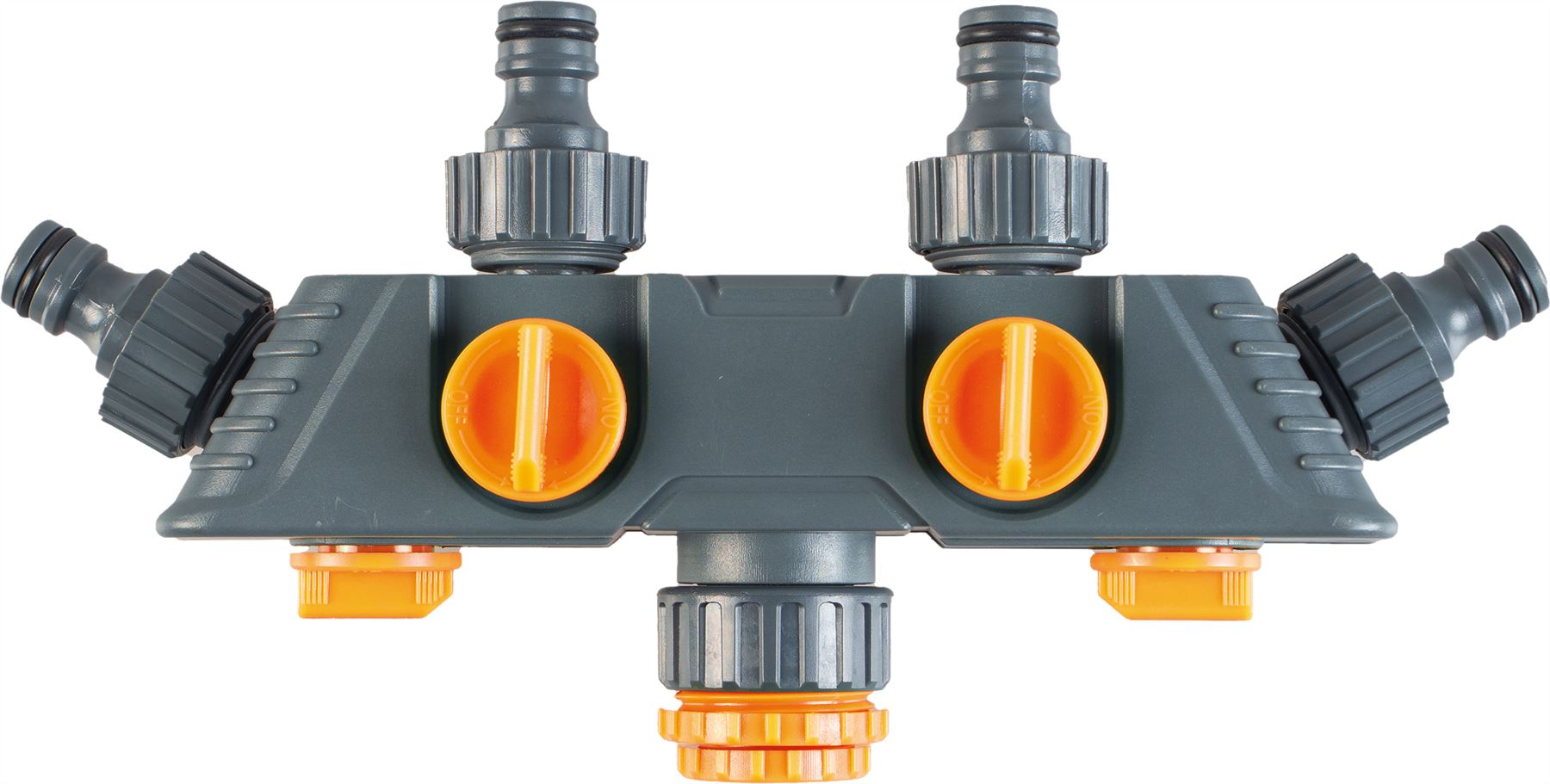 Garden Hose 4 Way Tap Adaptor for 1/2" Hose Pipes