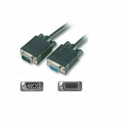 SVGA Cable | SVGA Male | SVGA Female | Nickel Plated | 5.00 m | Round | ABS | Black