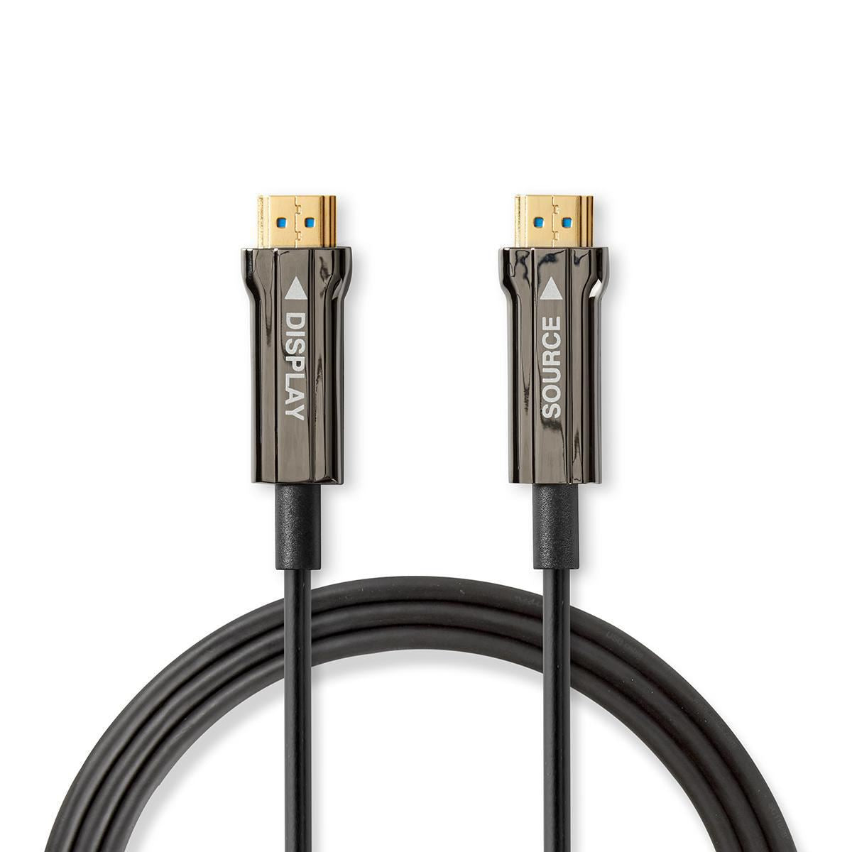 Nedis Active Optical Ultra High Speed HDMI™ Cable with Ethernet | HDMI™ Connector | HDMI™ Connector | 8K@60Hz | 48 Gbps | 30.0 m | Round | PVC | Black | Gift Box