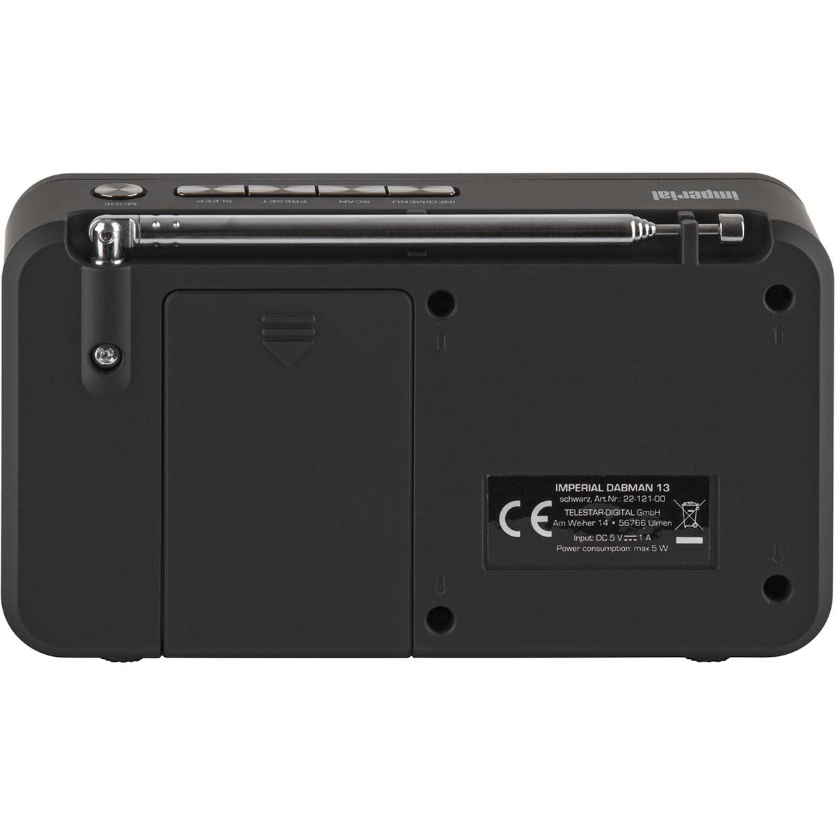 Imperial IMPERIAL DABMAN 13 Portable DAB+ / FM Radio Black