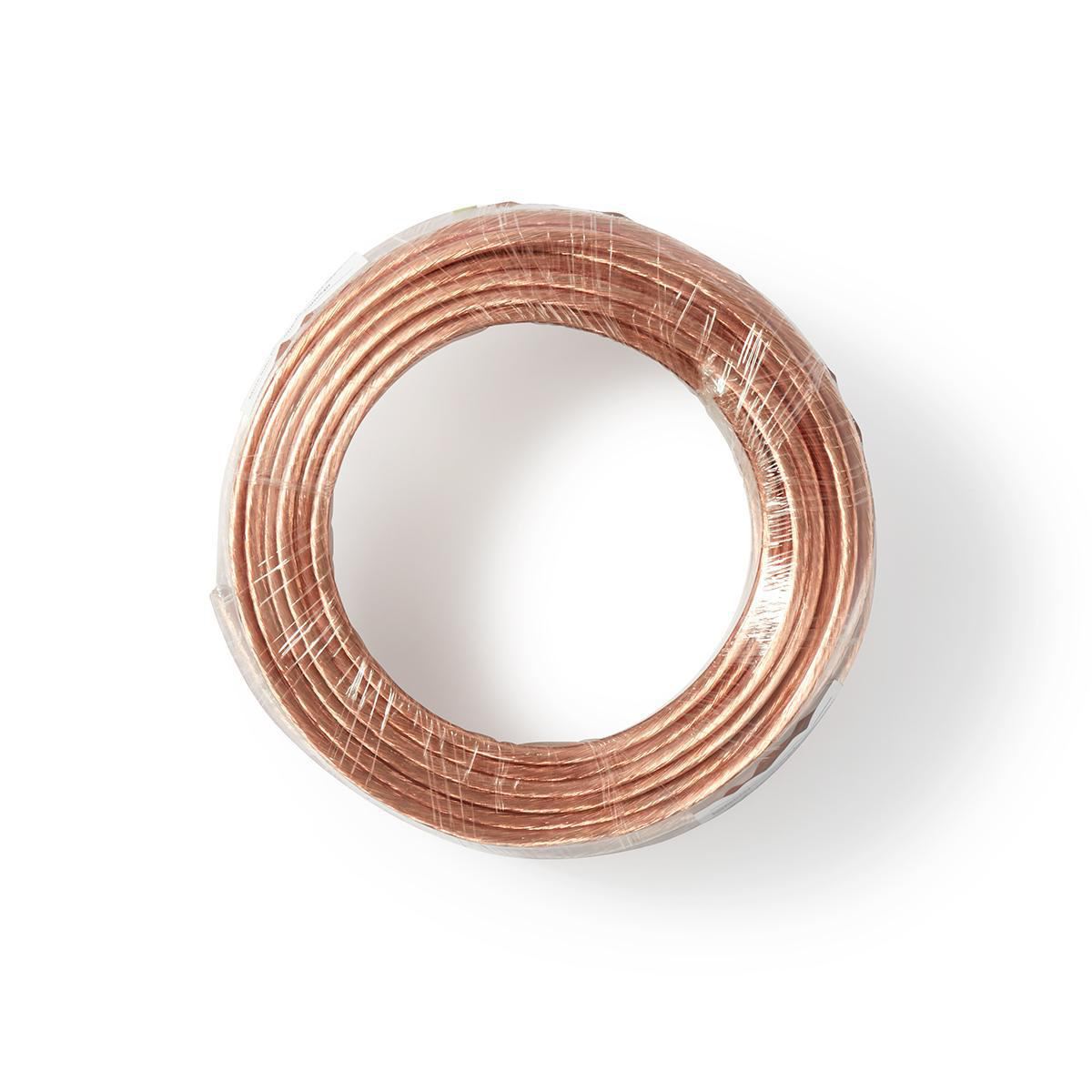 Nedis Speaker Cable | 2 x 4.00 mm² | CCA | 15.0 m | Round | PVC | Transparent | Wrap