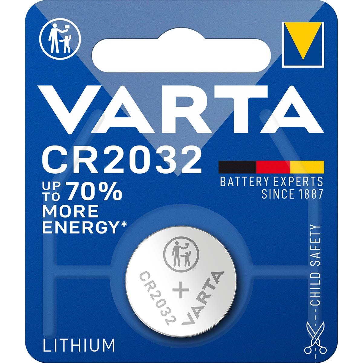 Varta CR2032 Lithium Button Cell Battery 3 V 1-Blister