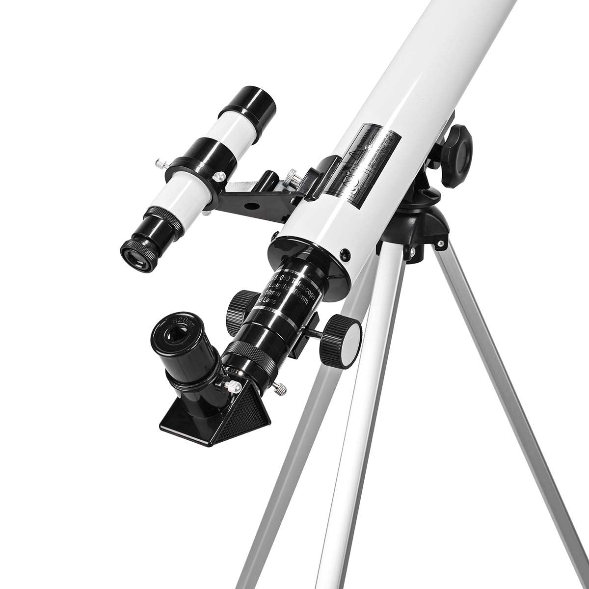 Nedis Telescope | Aperture: 50 mm | Focal length: 600 mm | Finderscope: 5 x 24 | Maximum working height: 125 cm | Tripod | Black / White