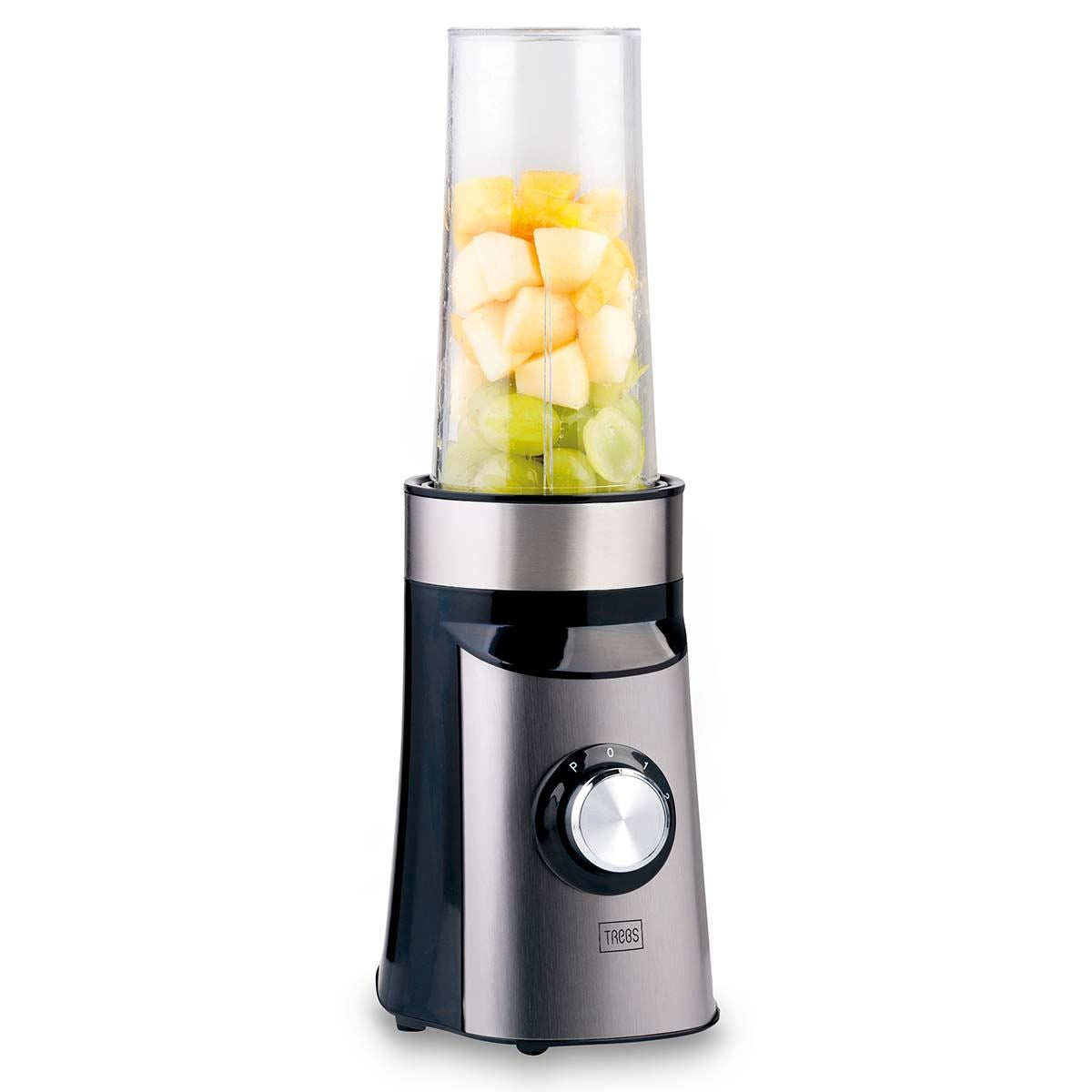 Trebs Smoothie-To-Go Personal Blender for Smoothies with Bottle, 350W Portable Smoothie Maker for Shakes, Frozen Fruits, and Vegetables - Black