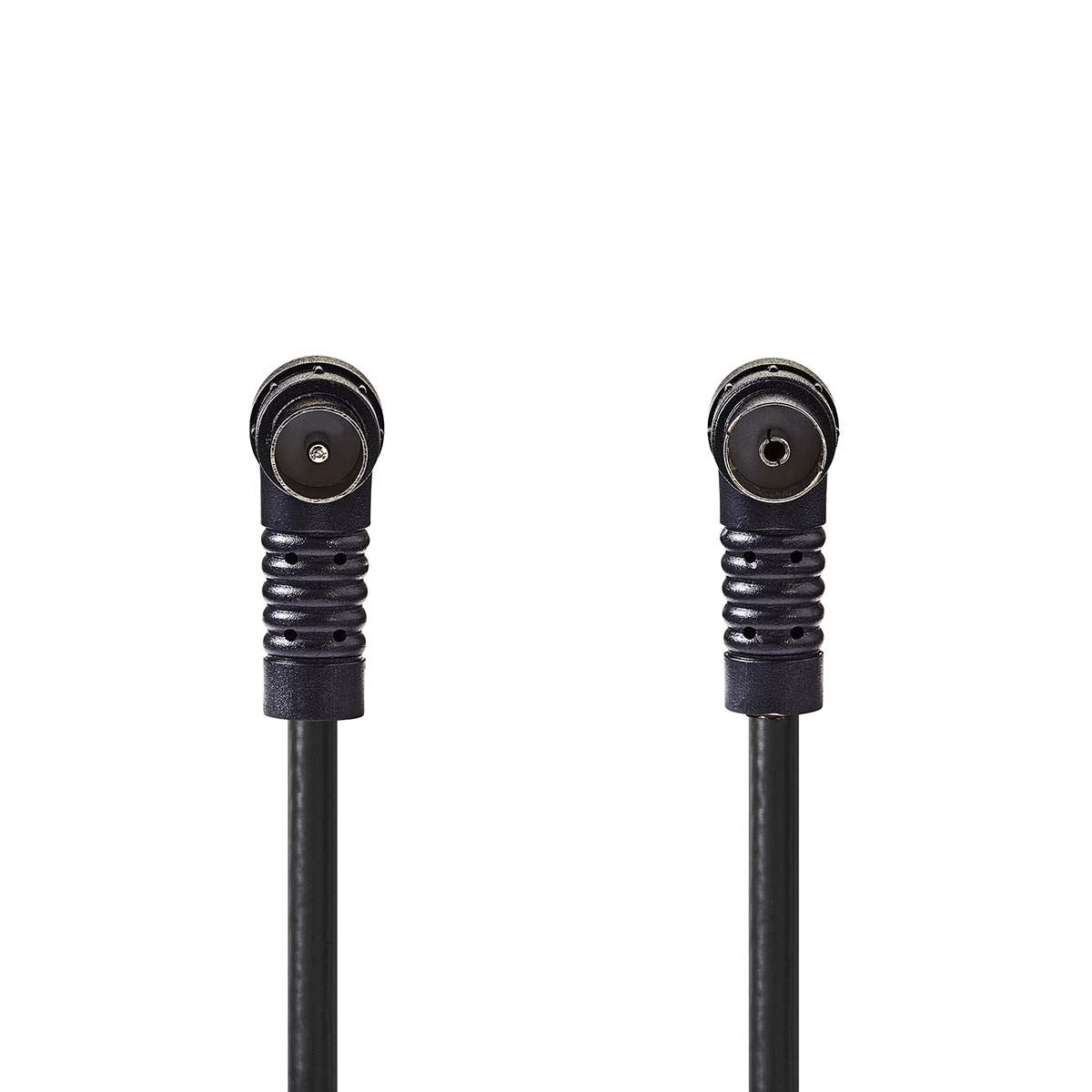 Nedis Coax Cable | IEC (Coax) Male | IEC (Coax) Female | Nickel Plated | 120 dB | 75 Ohm | Quad Shielded | 3.00 m | Round | PVC | Black | Label