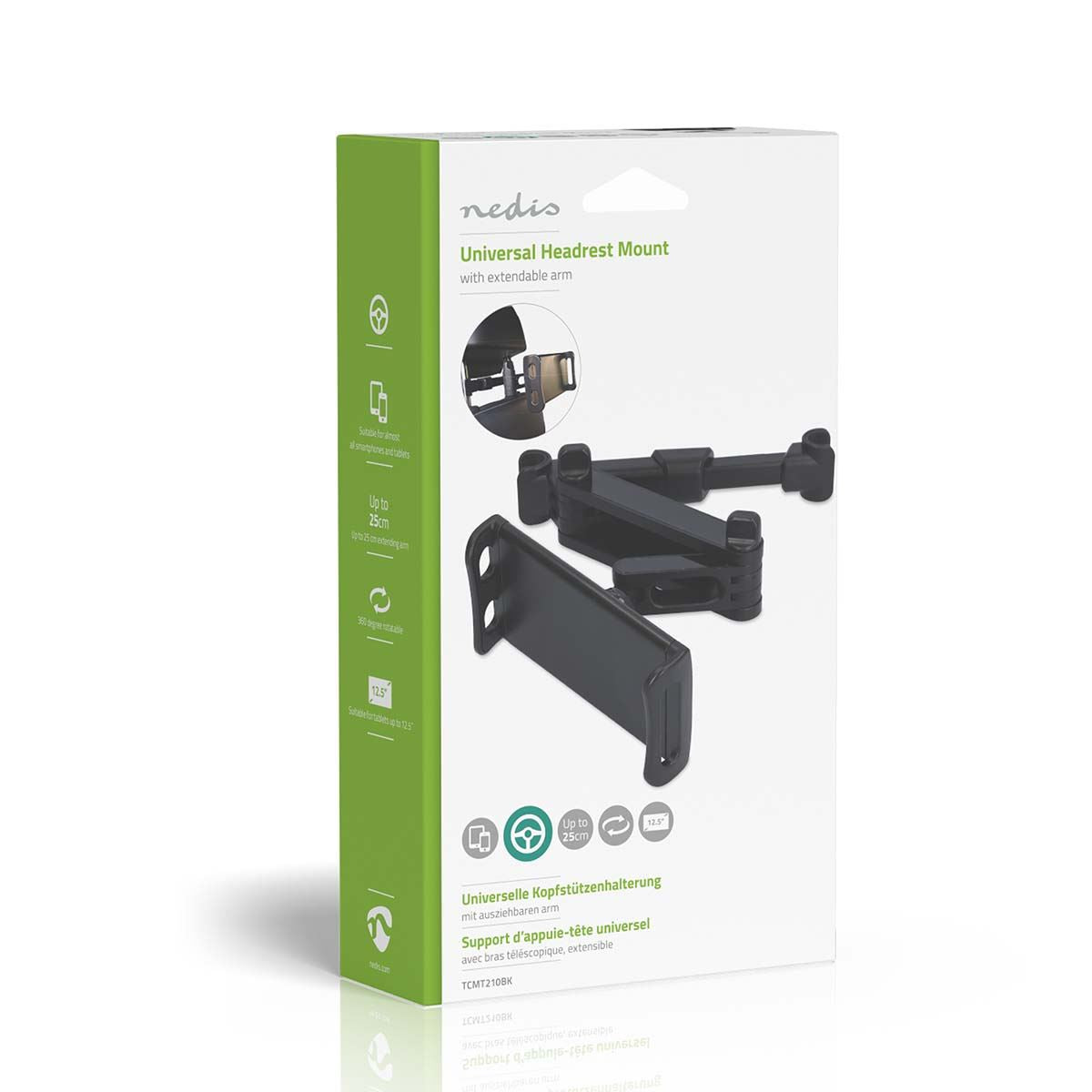 Nedis Tablet Car Mount | Maximum screen size compatibility: 12.5 " | In-Car | Adjustable