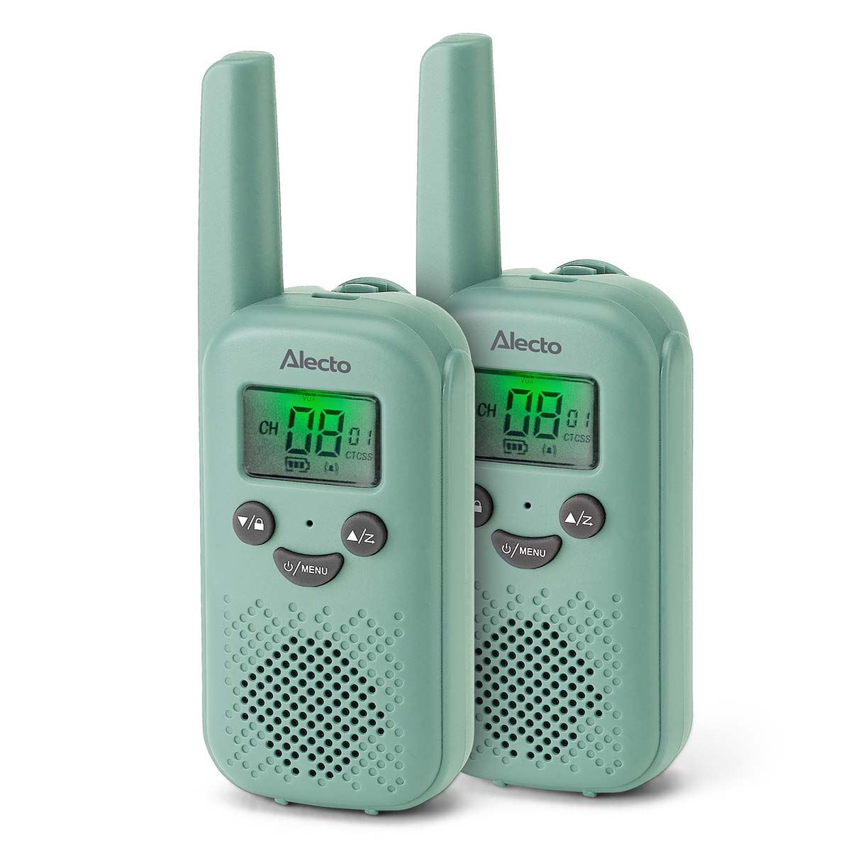 Alecto Walkie-Talkie Set | 2 Handsets | Up to 6 km | Frequency channels: 8 | PTT / VOX | 24 h standby | Green | FR10GR
