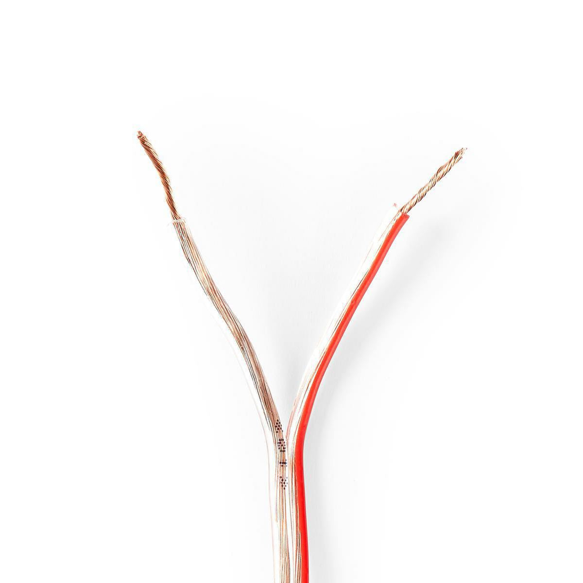 Nedis Speaker Cable | 2 x 0.75 mm² | CCA | 15.0 m | Round | PVC | Transparent | Wrap