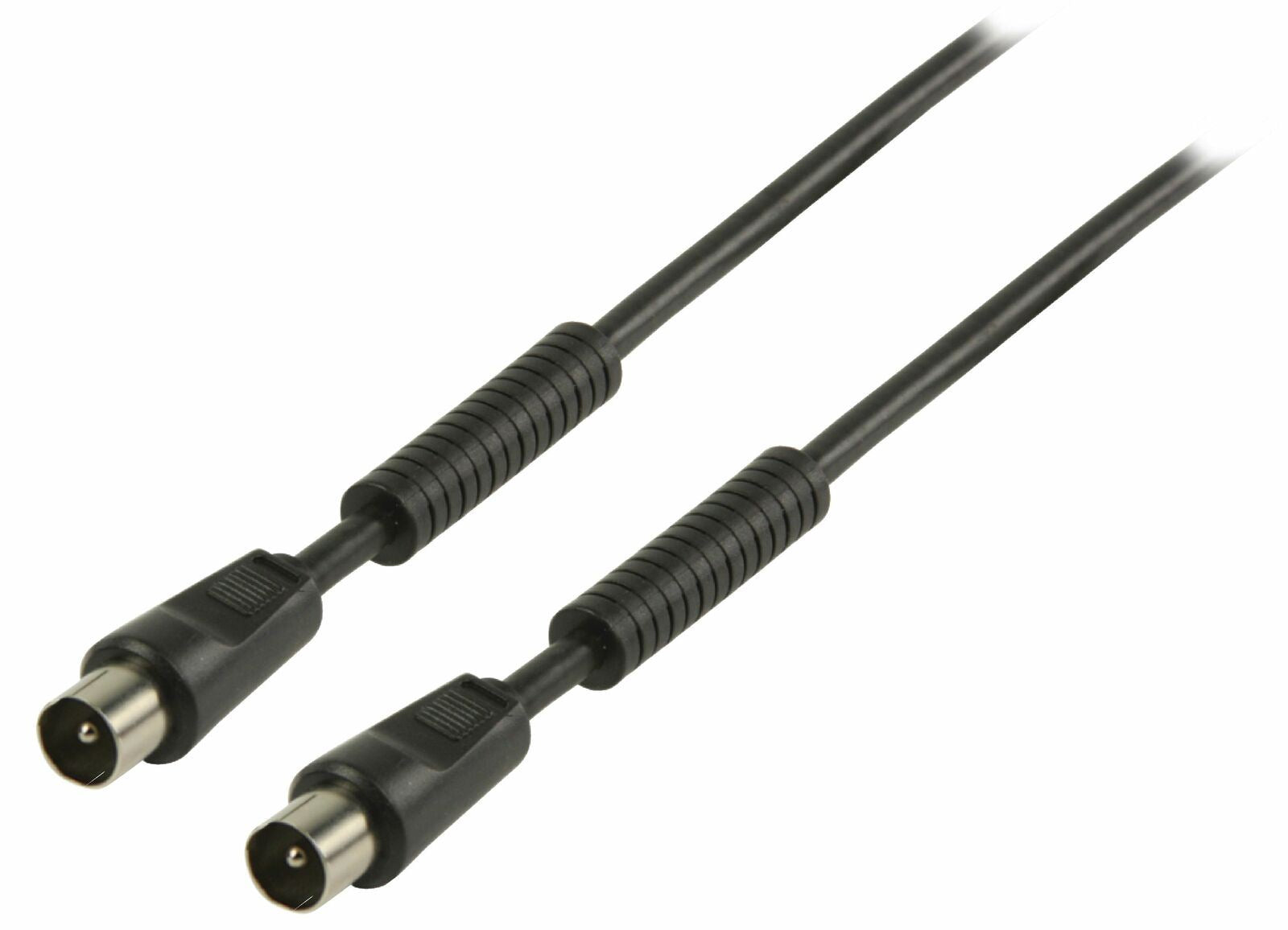 5m Digital TV Ariel Cable Lead Connector Male to Male - Black