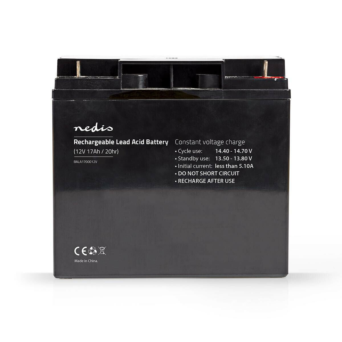 Nedis Battery | Lead-Acid | Rechargeable | 12 V | 17000 mAh