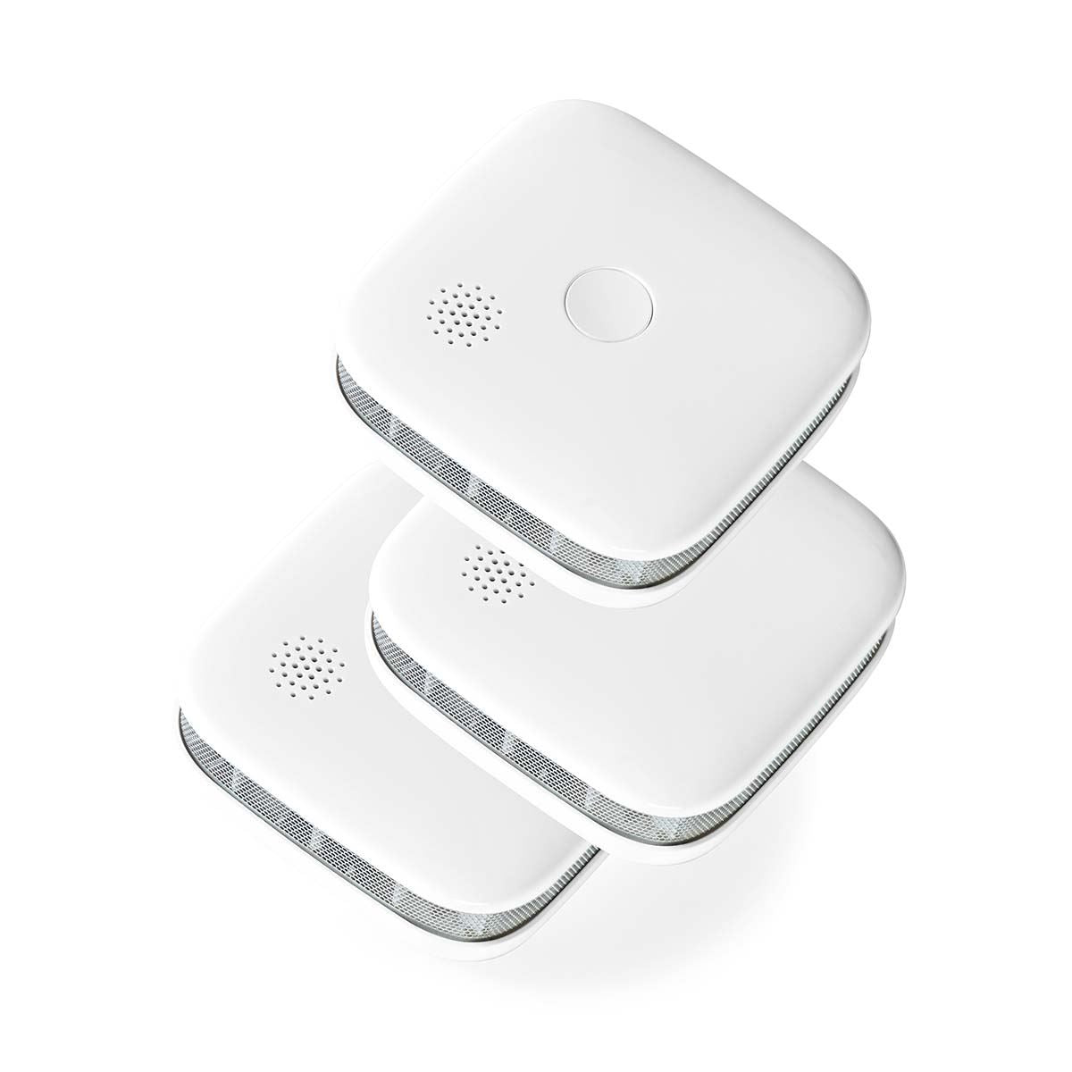 Nedis SmartLife 3 Pack Smoke Detector | Smart Wi-Fi | Battery Powered | Sensor life 10 year | EN 14604 | Max. battery life: 24 Months | 85 dB | White
