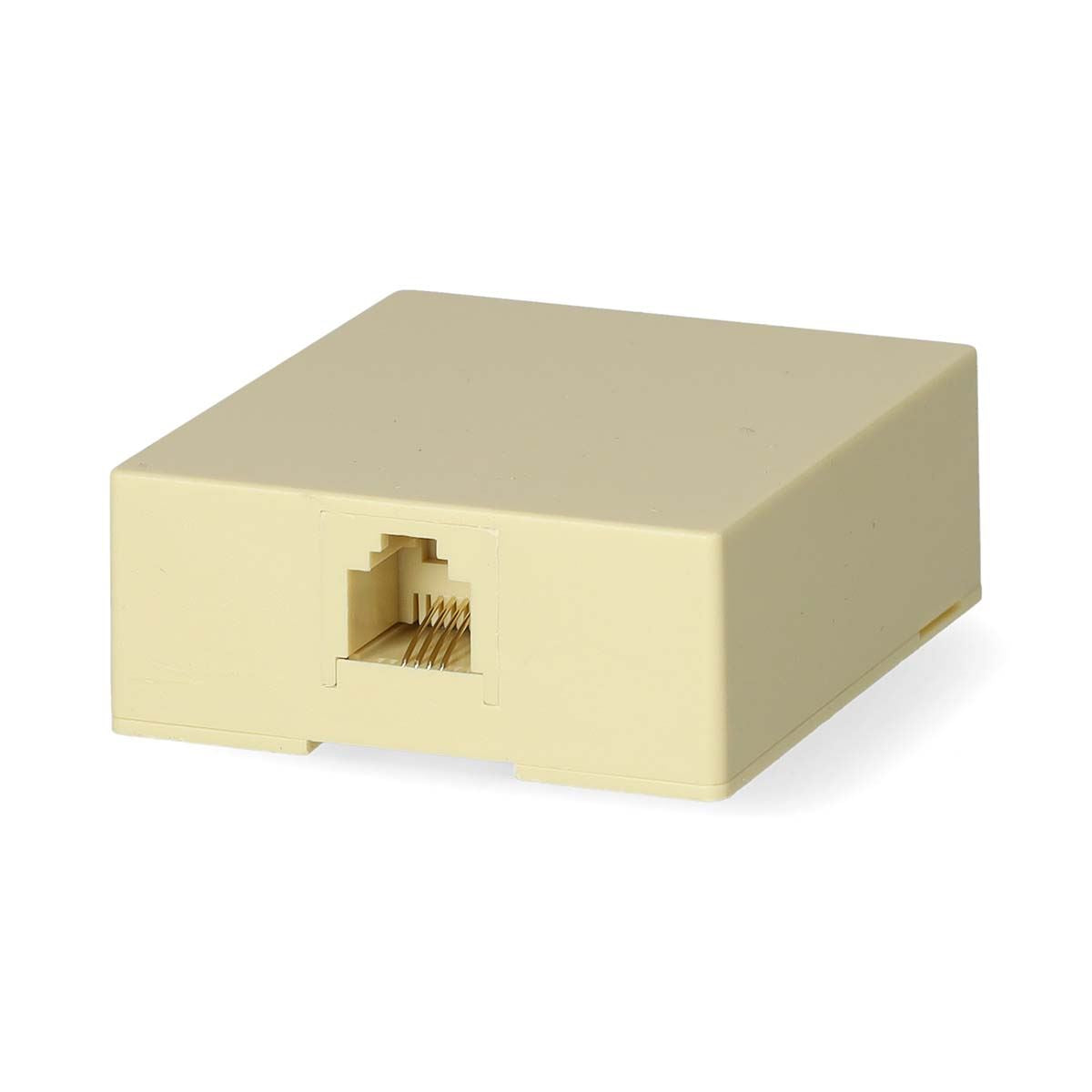 Nedis Telecom Wall Box | Connector type: RJ11 | RJ11 Female | RJ11 Female | Straight | PVC | Ivory | Box