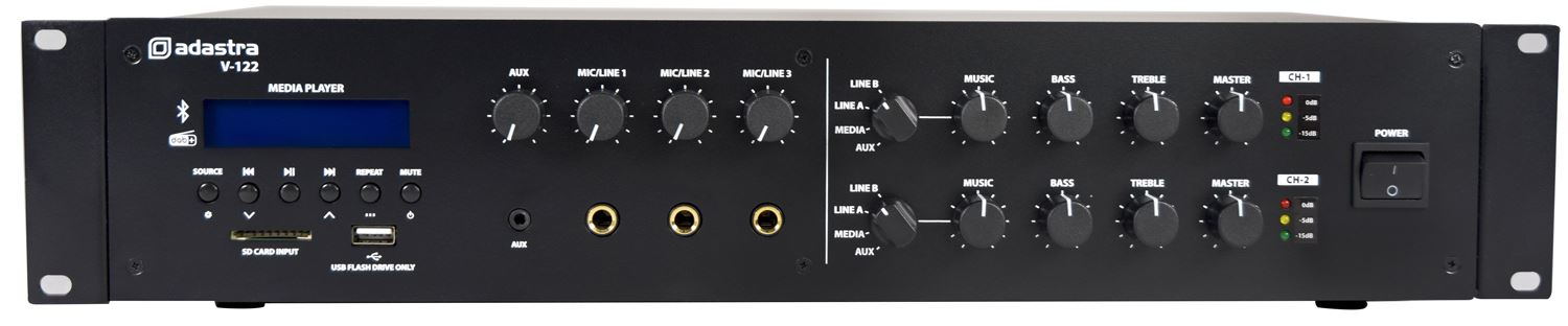 Adastra V-122 Mixer-Amplifier 100V 240W with DAB+/FM/USB/SD/BT