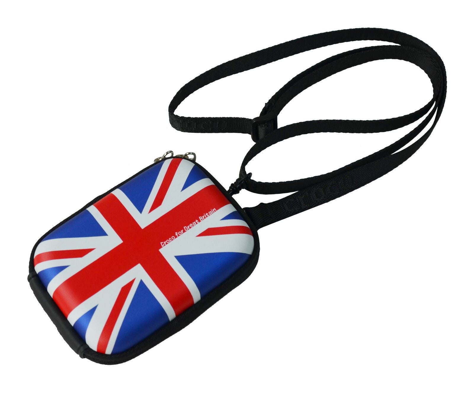 Croco Union Jack Flag Tough Case Shock/Water Proof for a Digital Cameras [Small] - Blue Traditional