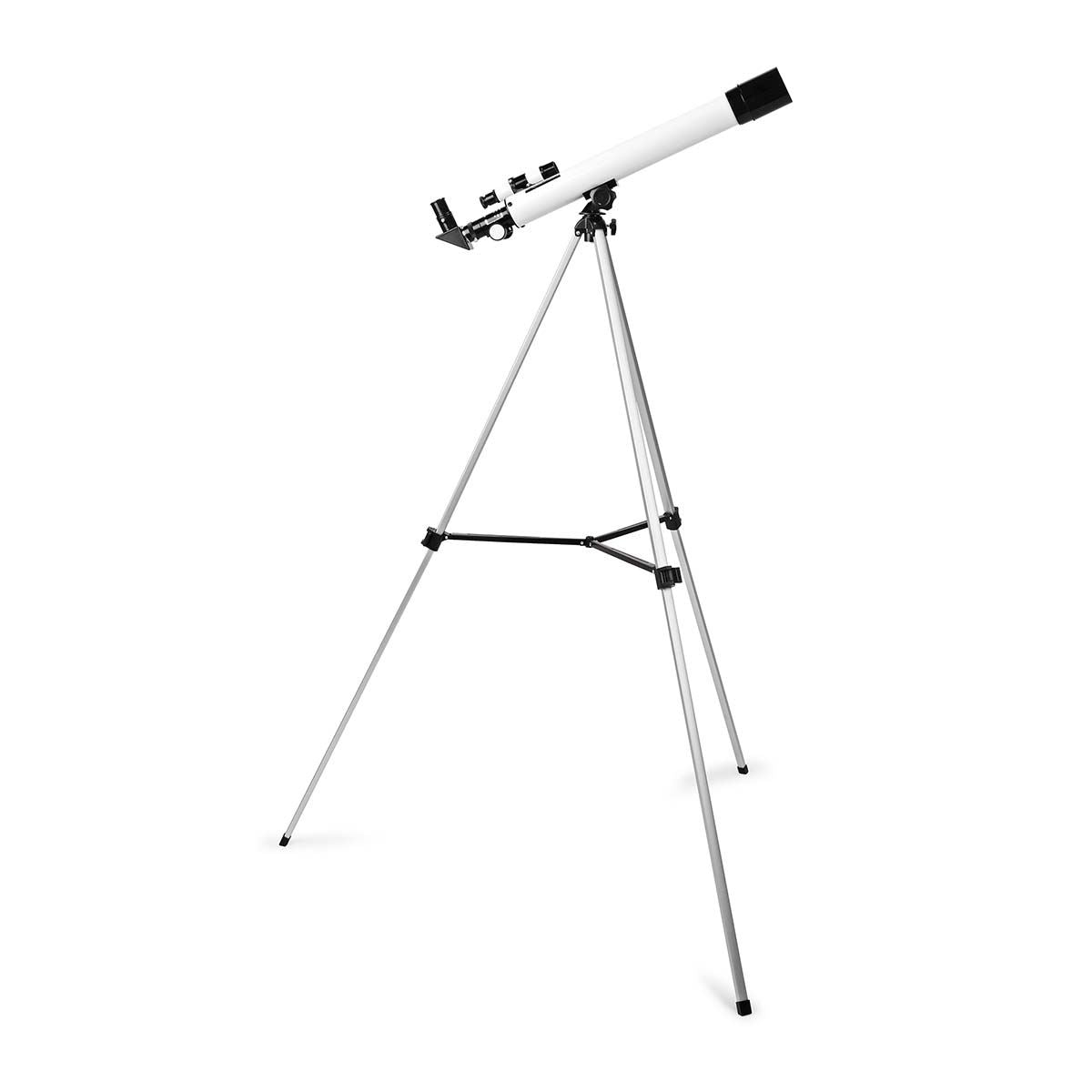 Nedis Telescope | Aperture: 50 mm | Focal length: 600 mm | Finderscope: 5 x 24 | Maximum working height: 125 cm | Tripod | Black / White