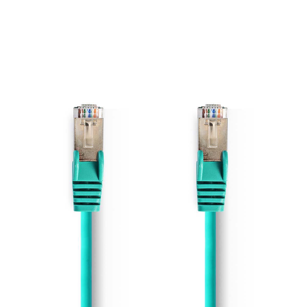 Nedis CAT5e Network Cable | SF/UTP | RJ45 Male | RJ45 Male | 3.00 m | Round | PVC | Green | Polybag
