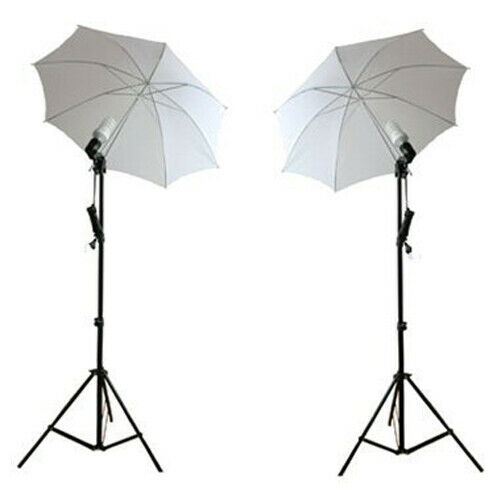Ex-Pro Continuous Dual [2 units] Photography Lighting kit including 105w (Eqiv 750w), stands, brackets & Umbrella