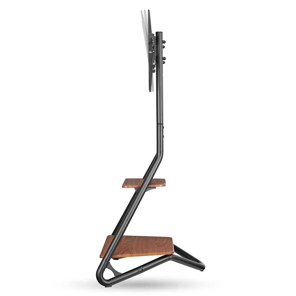 Nedis TV Floor Stand | 37 - 75 " | Maximum supported screen weight: 40 kg | Bauhaus Design | Adjustable pre-fixed heights | MDF / Steel | Black / Brown