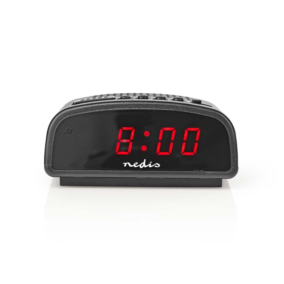 Nedis Digital Desk Alarm Clock | LED | Snooze function | Black