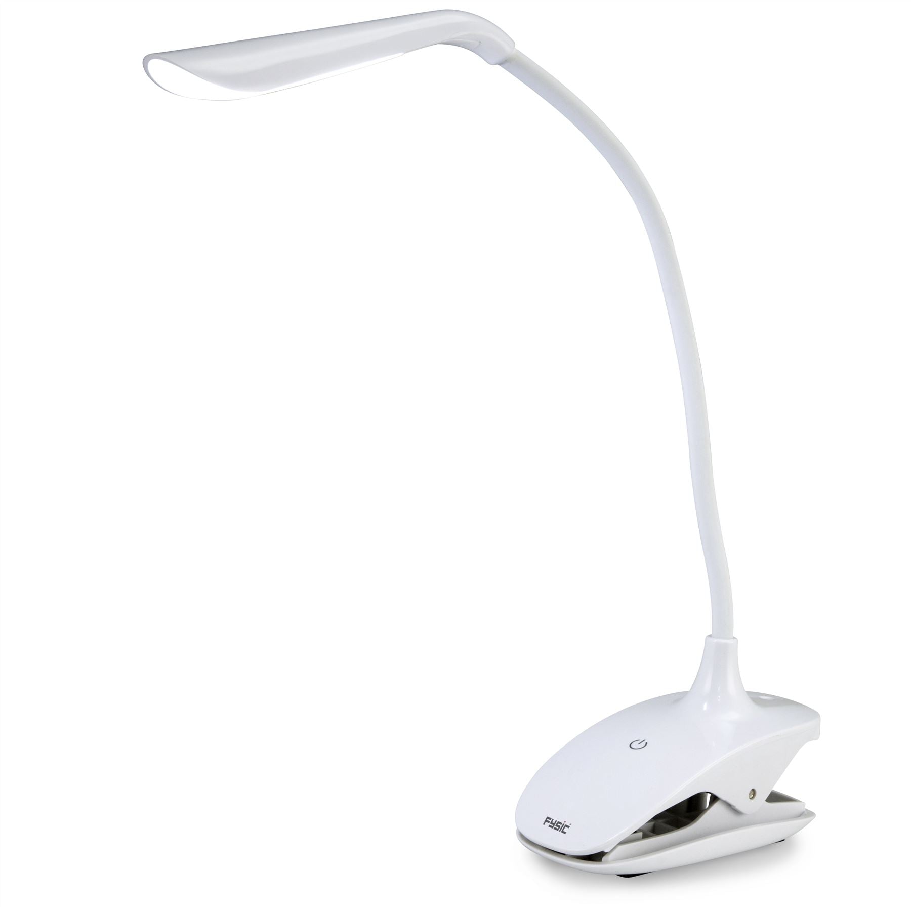 Fysic LED Clip On Reading White Light 600mAh USB Rechargeable, 7 Hour Run-Time, Flexible Gooseneck, Bedside Lamp for Books, Desk & Camping