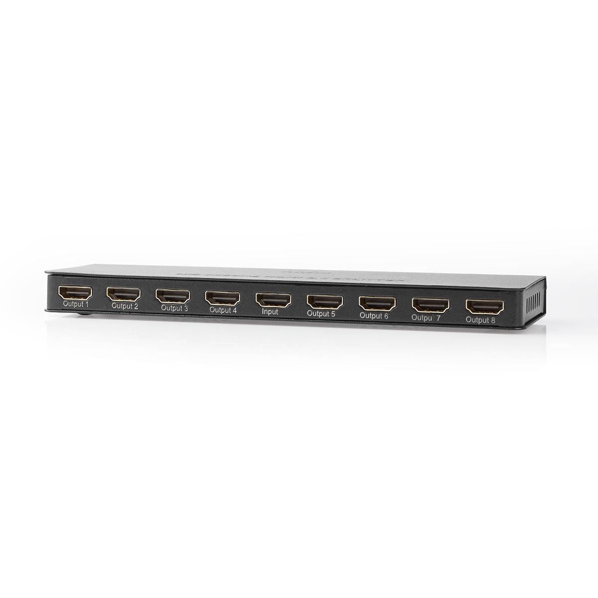 Nedis HDMI™ Splitter | 8 port(s) | HDMI™ Input | 8x HDMI™ Output | 4K@60Hz | 18 Gbps | Metal | Anthracite