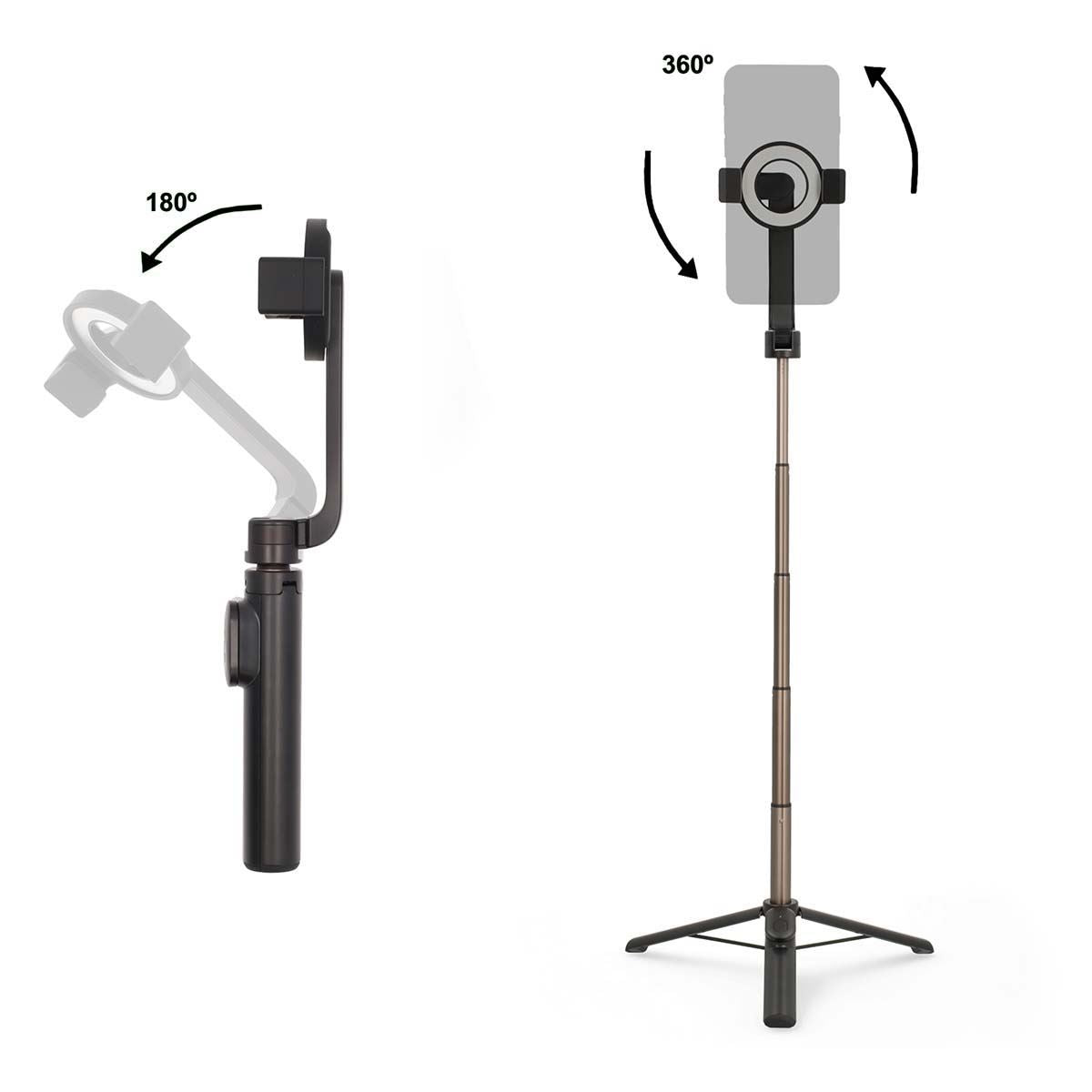Nedis Bluetooth® Selfie Stick | Bluetooth® version: 5.0 | Maximum screen size: 7 " | Folded lenght: 17 cm | Unfolded length: 61 cm | Maximum weight capacity: 1000 g | Battery Powered